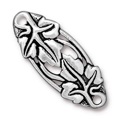 TierraCast Leaf Centerpiece Link / pewter with antique silver finish