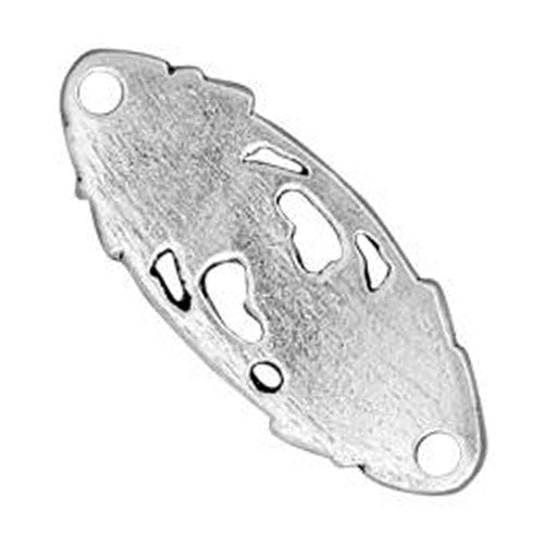 TierraCast Leaf Centerpiece Link / pewter with antique silver finish / reverse view