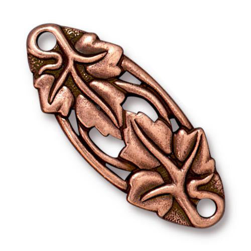 TierraCast Leaf Centerpiece Link / pewter with antique copper finish