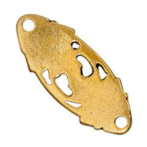 TierraCast Leaf Centerpiece Link / pewter with antique gold finish / reverse view