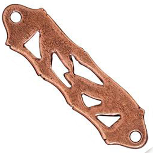 TierraCast Bamboo Centerpiece Link / pewter with antique copper finish / reverse view