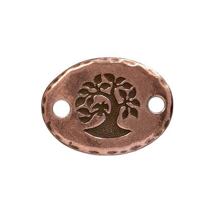 TierraCast Bird In A Tree Link / pewter with antique copper finish