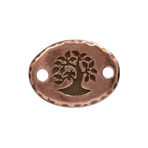 TierraCast Bird In A Tree Link / pewter with antique copper finish