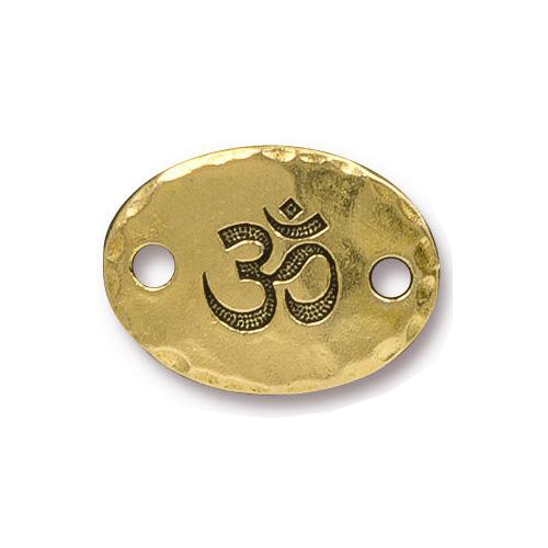 TierraCast Om Link / pewter with antique gold finish