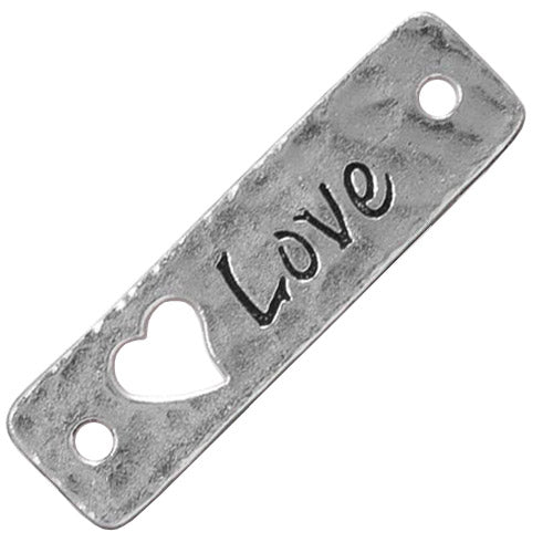 TierraCast Love Link / pewter with antique silver finish