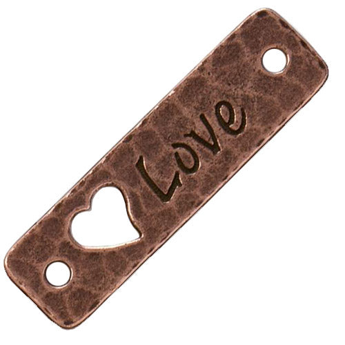 TierraCast Love Link / pewter with antique copper finish