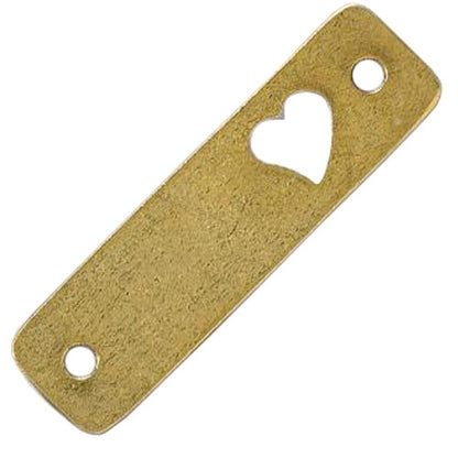 TierraCast Love Link / pewter with antique gold finish / reverse view