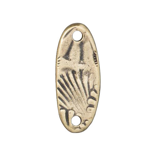 TierraCast Amor Bar Connector Link / pewter with antique brass finish / reverse view