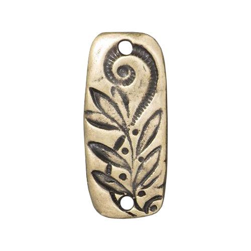 TierraCast Jardin Bar Connector Link / pewter with a brass oxide finish