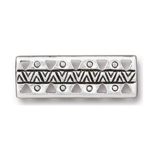 TierraCast Ethnic Bar Link / pewter with antique silver finish