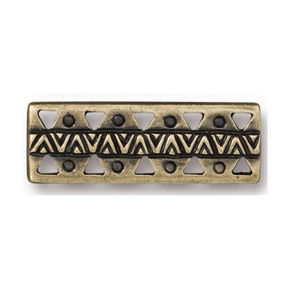 TierraCast Ethnic Bar Link / pewter with a brass oxide finish
