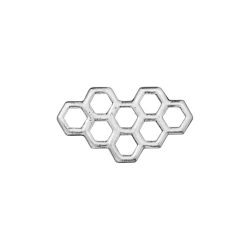 TierraCast Honeycomb Link / pewter with antique silver finish