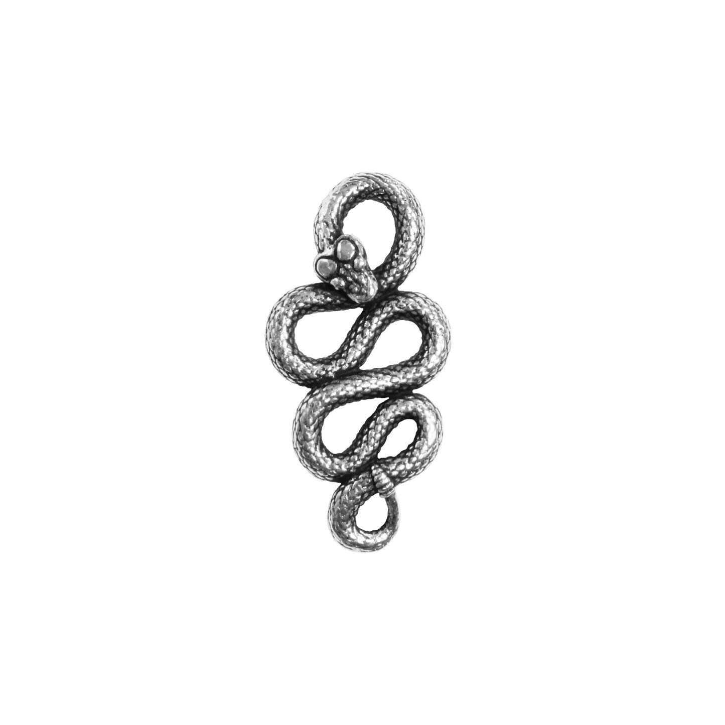 TierraCast Rattlesnake Link / pewter with antique silver finish