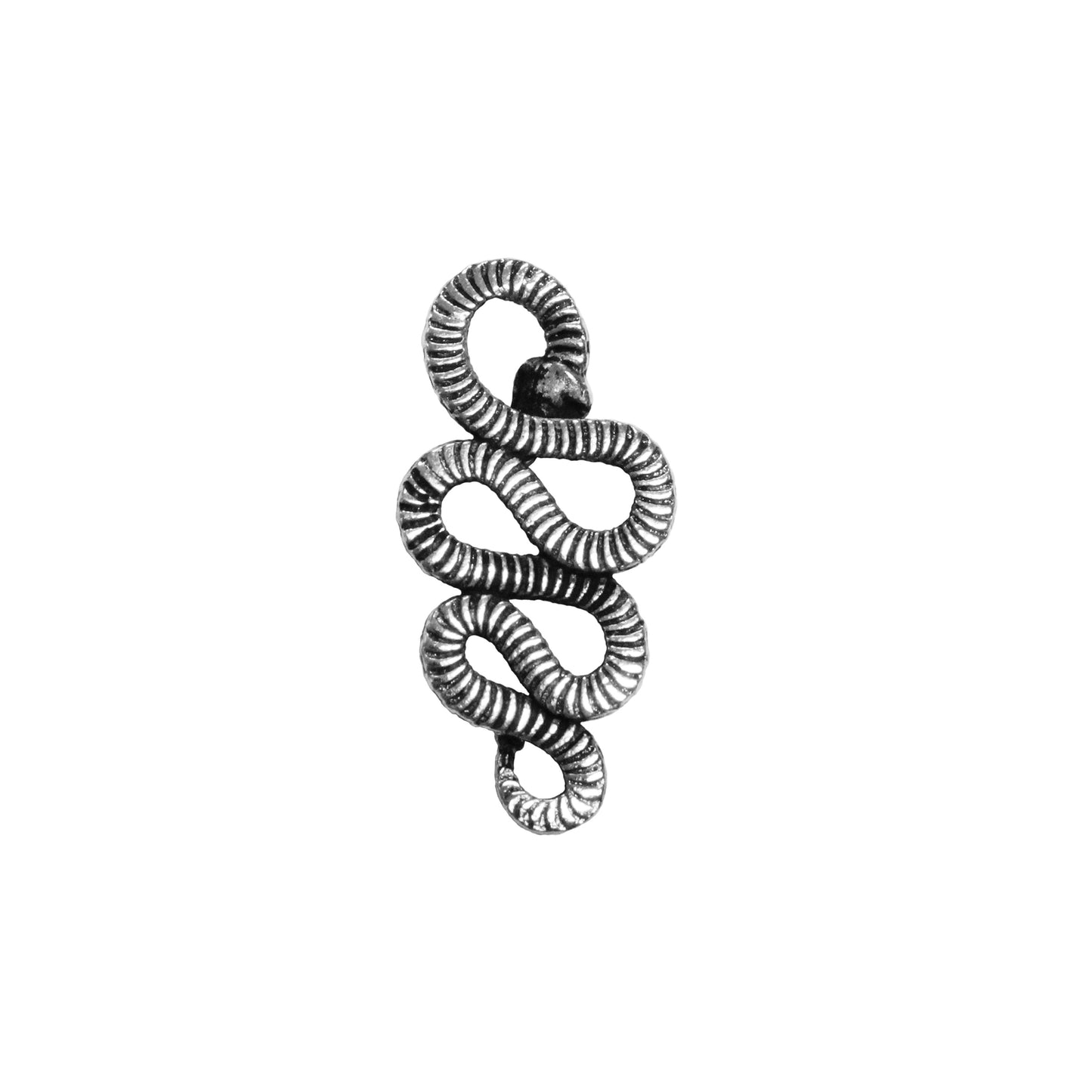 TierraCast Rattlesnake Link / pewter with antique silver finish / reverse view