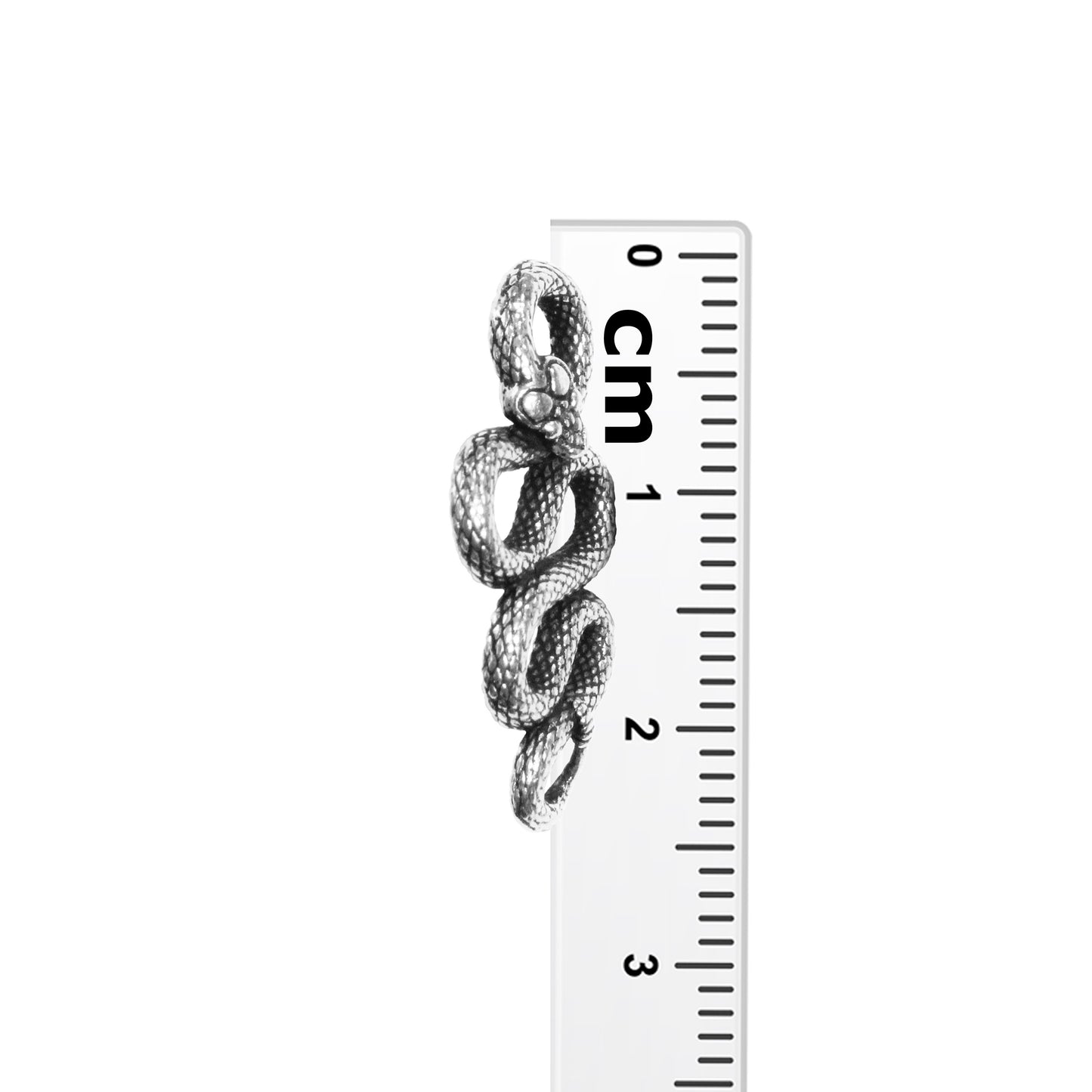 TierraCast Rattlesnake Link / pewter with antique silver finish / with ruler