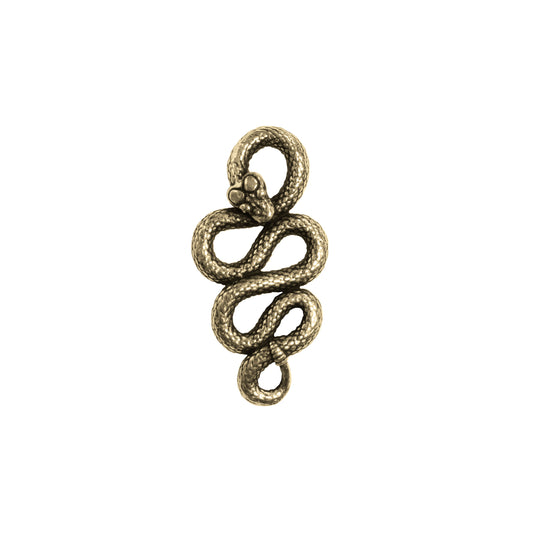 TierraCast Rattlesnake Link / pewter with antique gold finish / 94-3236-26