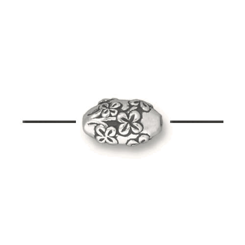 TierraCast Wild Rose Bead / pewter with antique silver finish