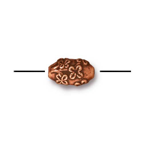 TierraCast Wild Rose Bead / pewter with antique copper finish