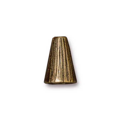TierraCast Radiant Tall Cone / pewter with a brass oxide finish