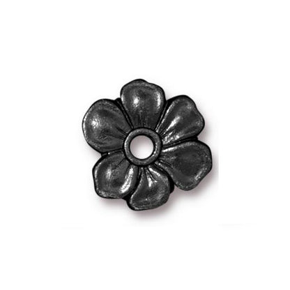 TierraCast Apple Blossom Rivetable Bead / pewter with a black finish