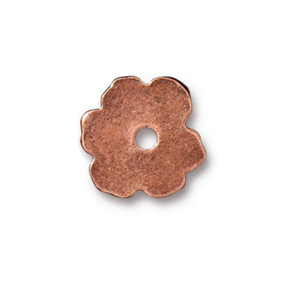 TierraCast Apple Blossom Rivetable Bead / pewter with an antique copper finish / reverse view