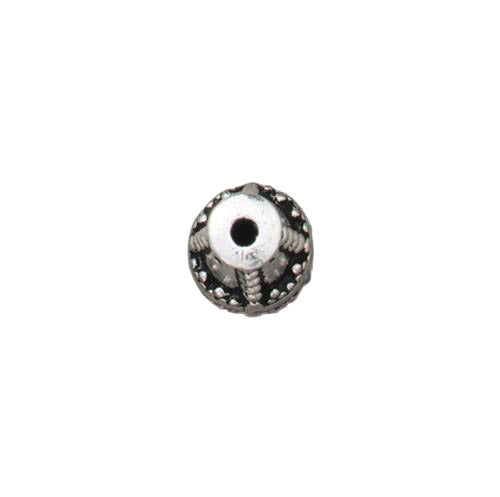 TierraCast Opulence Teardrop Bead / pewter with antique silver finish / top view