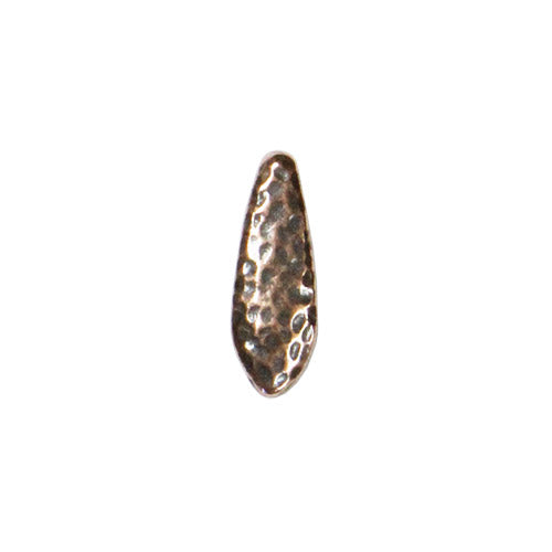 TierraCast Hammertone Dagger Bead / plated pewter with antique copper finish