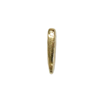 TierraCast Hammertone Dagger Bead / plated pewter with a bright gold finish / side view