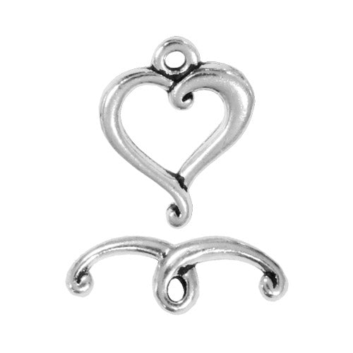 TierraCast Jubilee Toggle Clasp / pewter with antique silver finish