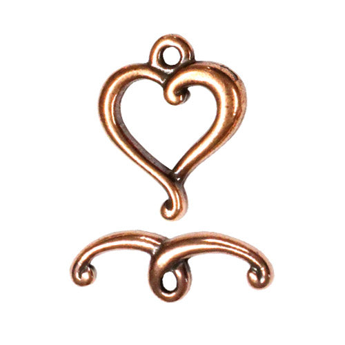TierraCast Jubilee Toggle Clasp / pewter with antique copper finish