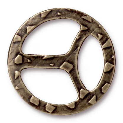 TierraCast Tribuckle for 1/2 inch leather straps / pewter with brass oxide finish
