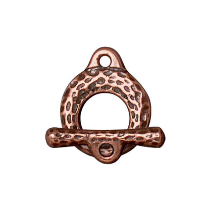 TierraCast Maker's Toggle Clasp / pewter with antique copper finish