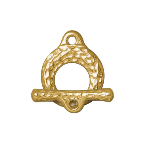 TierraCast Maker's Toggle Clasp / pewter with a bright gold finish