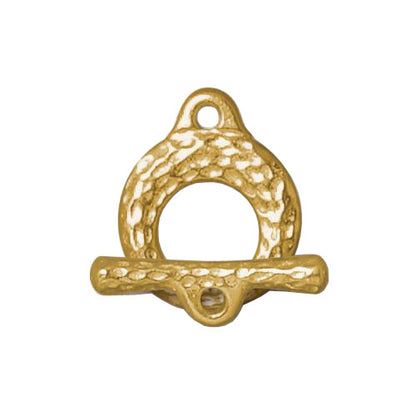 TierraCast Maker's Toggle Clasp / pewter with a bright gold finish