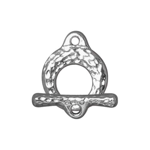 TierraCast Maker's Toggle Clasp / pewter with a bright rhodium finish