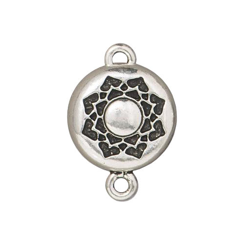 TierraCast Lotus Magnetic Clasp / pewter with antique silver finish