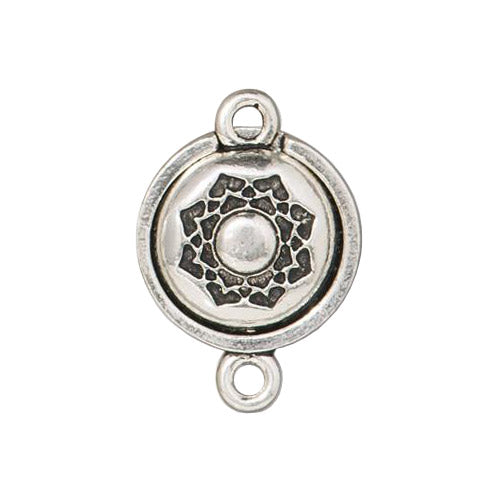 TierraCast Lotus Magnetic Clasp / pewter with antique silver finish / reverse view