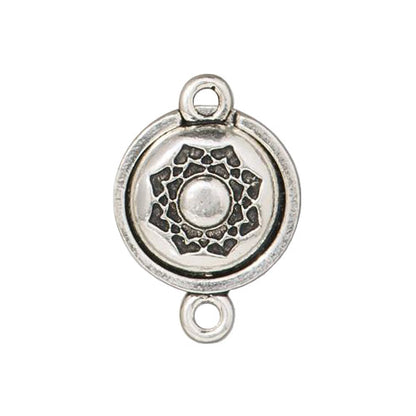 TierraCast Lotus Magnetic Clasp / pewter with antique silver finish / reverse view