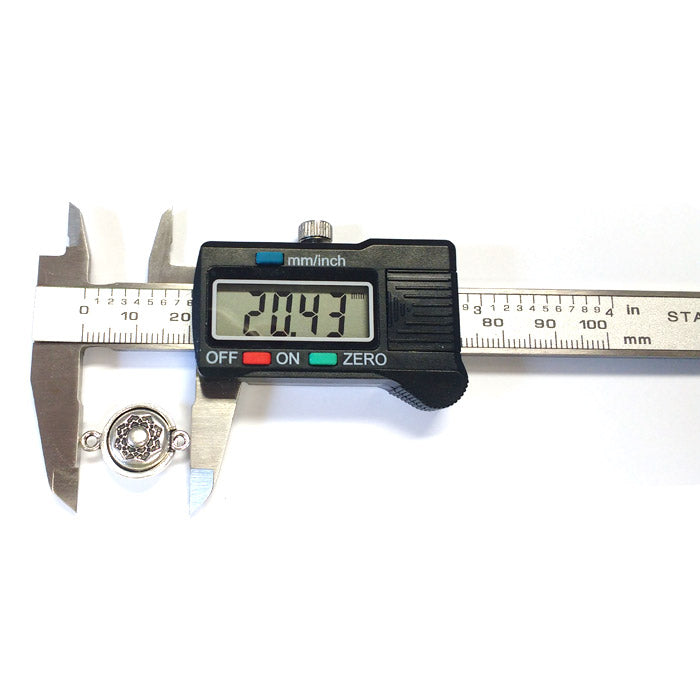 TierraCast Lotus Magnetic Clasp / pewter with antique silver finish / measured with calipers