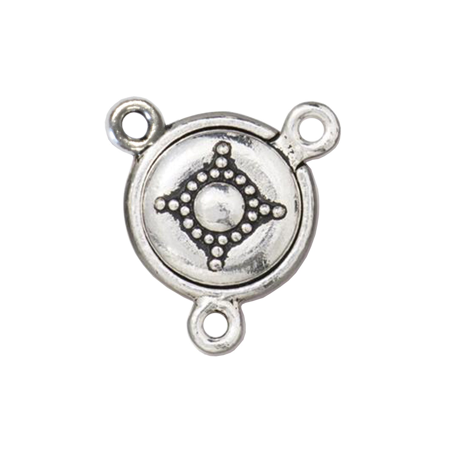 TierraCast Opulence Magnetic Clasp / pewter with antique silver finish / reverse view