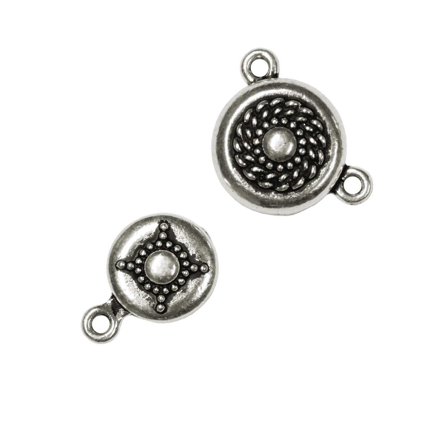 TierraCast Opulence Magnetic Clasp / pewter with antique silver finish / top view open