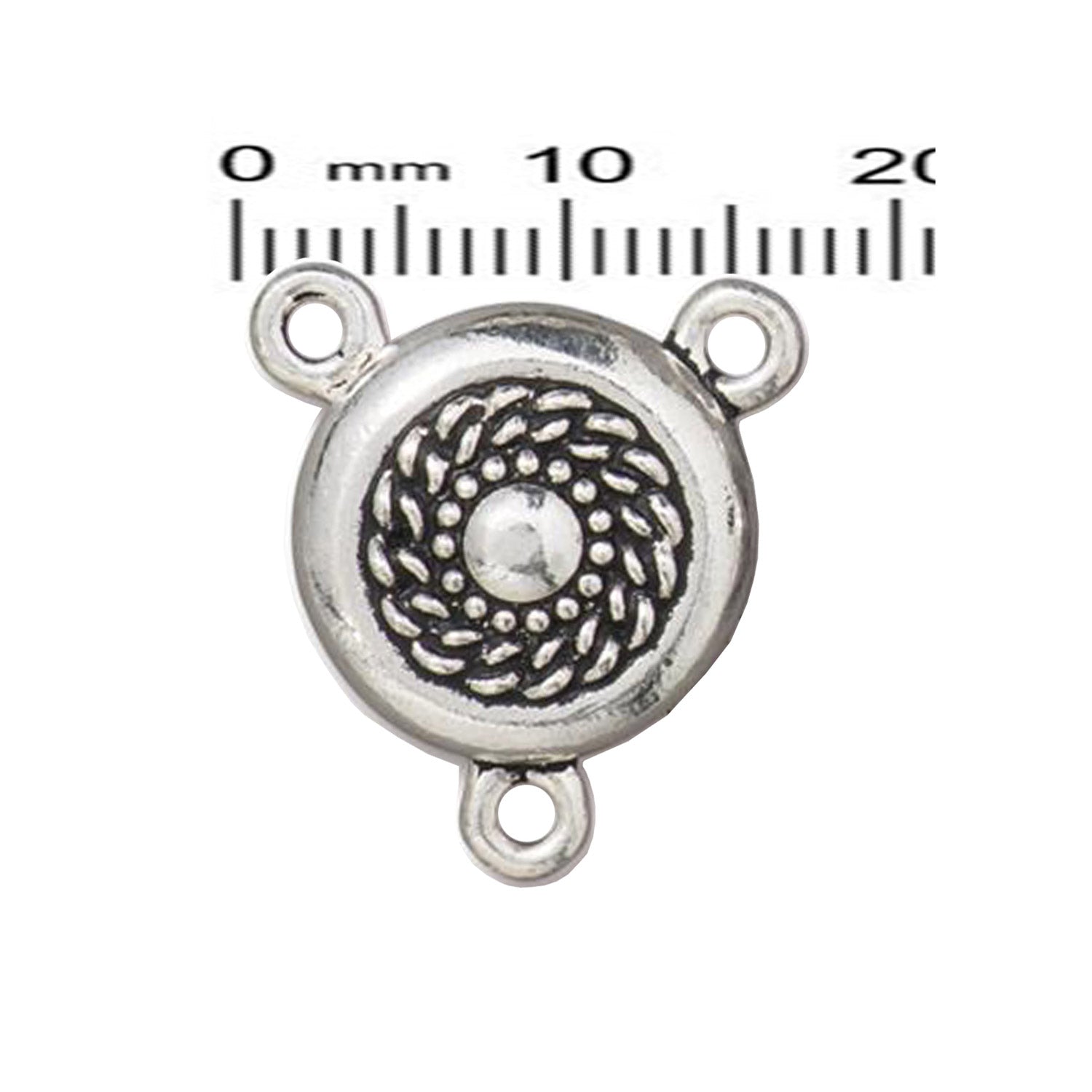 TierraCast Opulence Magnetic Clasp / pewter with antique silver finish / with ruler