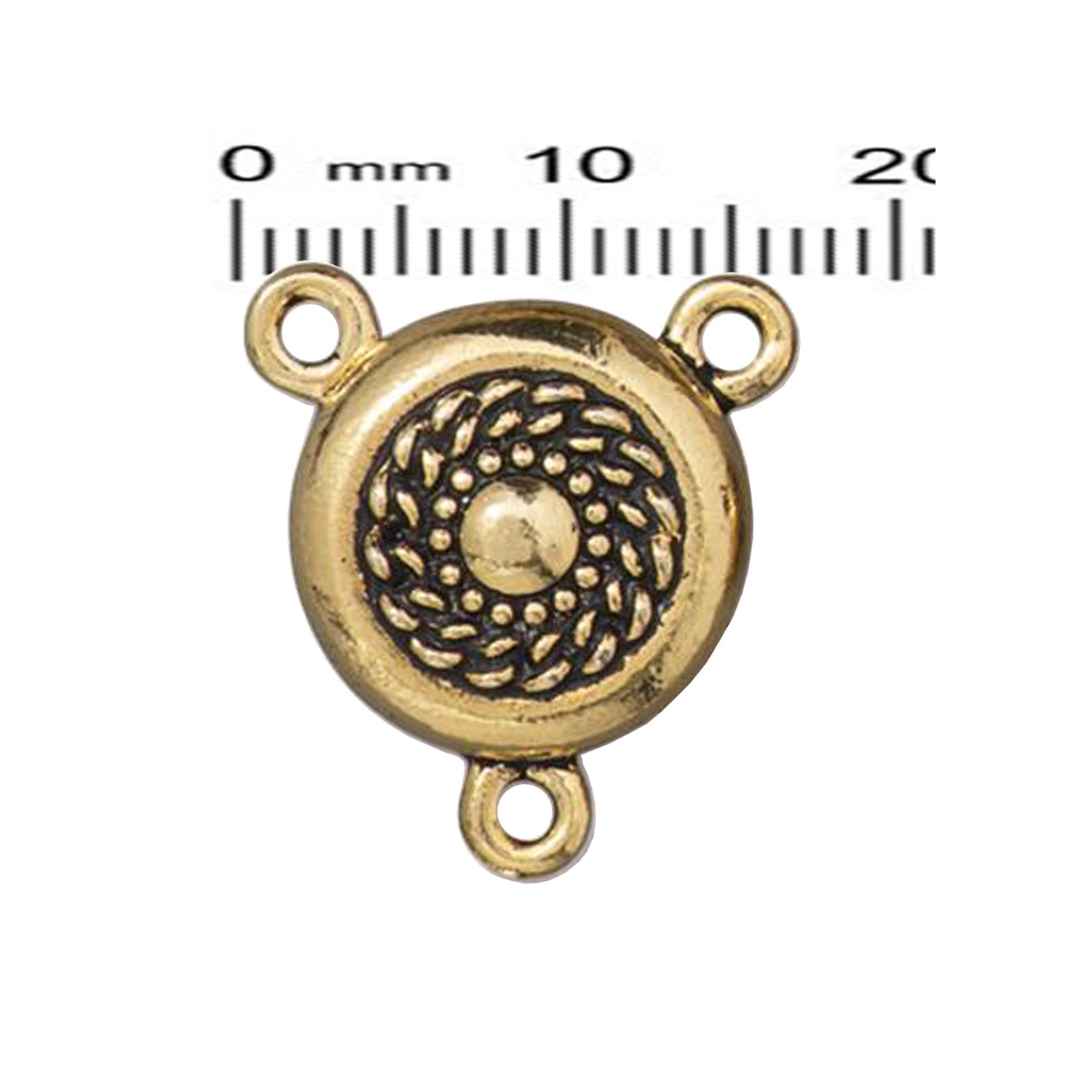 TierraCast Opulence Magnetic Clasp / pewter with antique gold finish / with ruler