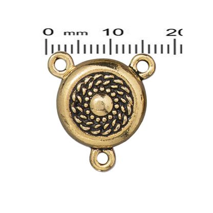 TierraCast Opulence Magnetic Clasp / pewter with antique gold finish / with ruler