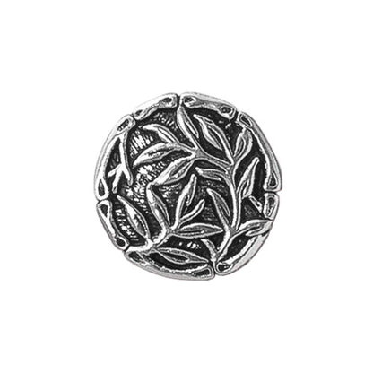TierraCast Bamboo Button / pewter with antique silver finish