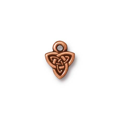 TierraCast Celtic Triad Charm / pewter antique copper finish / 94-2103-18