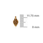 TierraCast Palmette Charm / pewter with antique gold finish / 94-2169-26