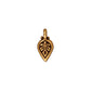 TierraCast Palmette Charm / pewter with antique gold finish / 94-2169-26