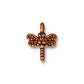 TierraCast 15mm Dragonfly Charm / pewter with antique copper finish  / 94-2208-18