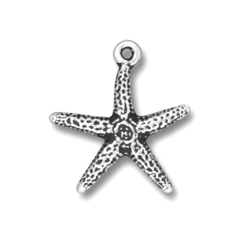 TierraCast Seastar Charm / pewter with antique silver finish  / 94-2232-12